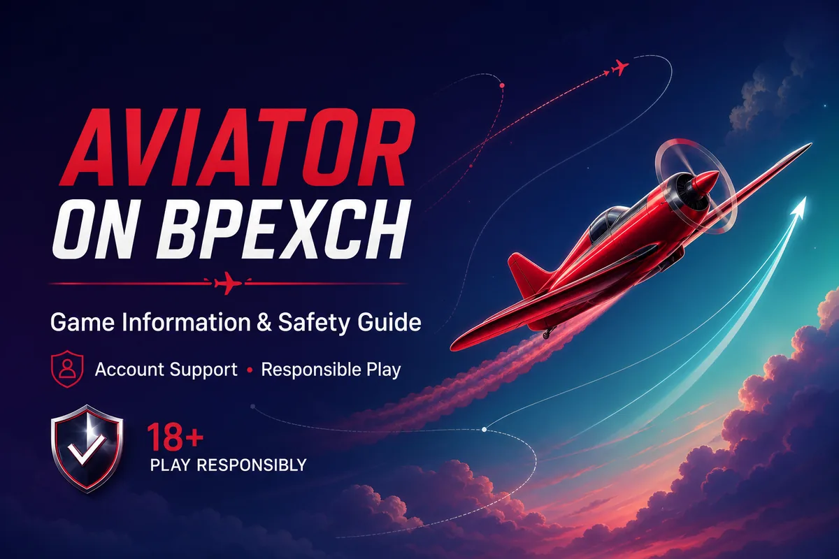 Bpexch par Aviator game information aur safety guide poster